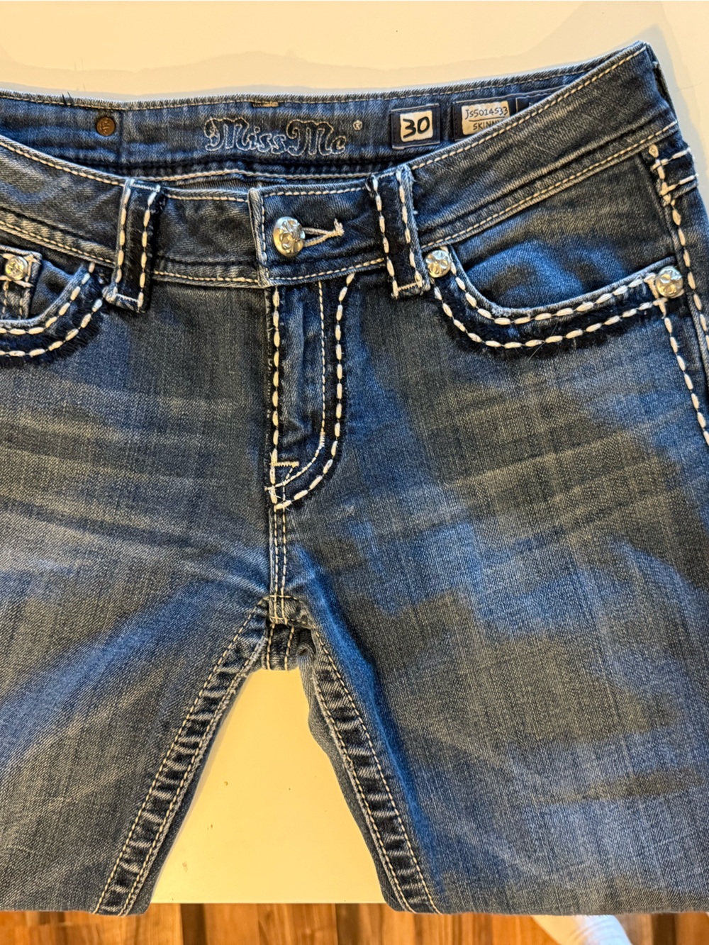 Vintage Miss Me Low Rise Skinny Jean - Size 30